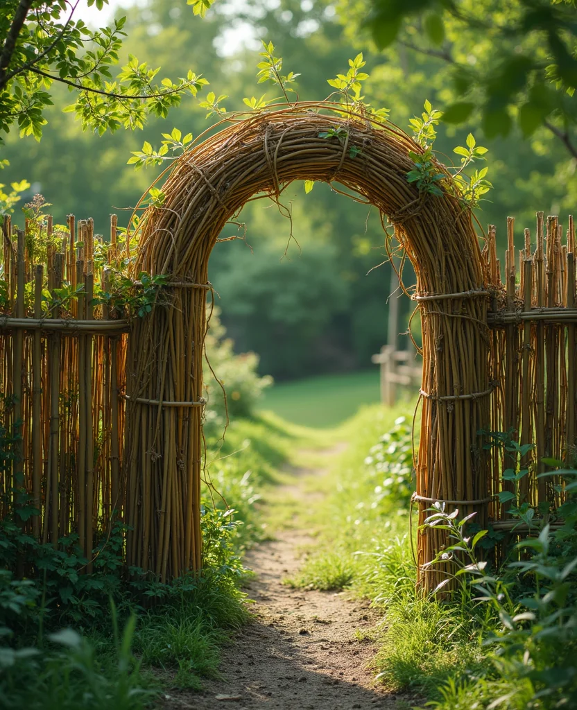 Transform Your Space: 19 Rustic Garden Ideas You’ll Want to Steal ASAP! - 12. Natural Fencing