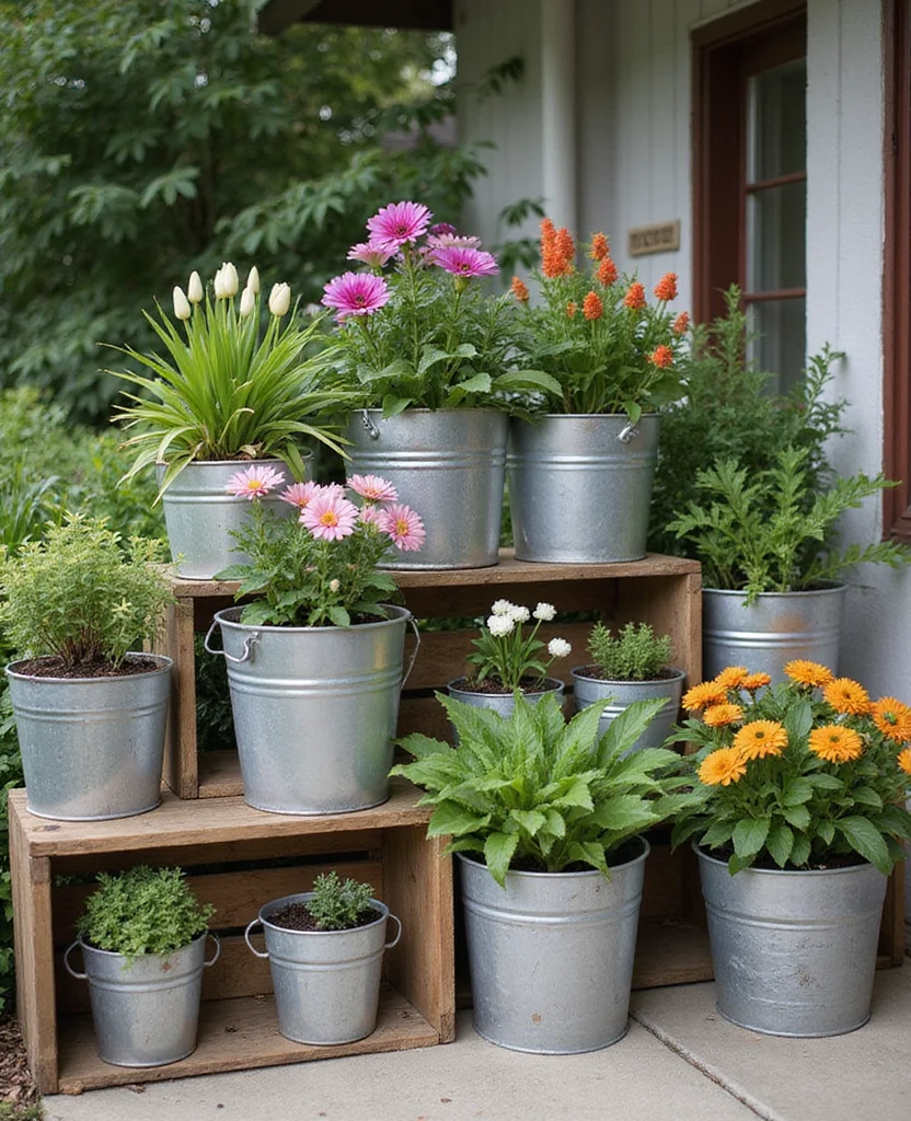 Transform Your Space: 19 Rustic Garden Ideas You’ll Want to Steal ASAP! - 14. Rustic Planters