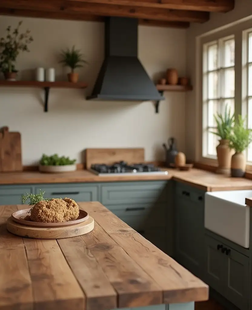 Transform Your Space: 19 Rustic Wood Countertops Kitchen Designs You’ll Adore! - 14. Natural Finishes