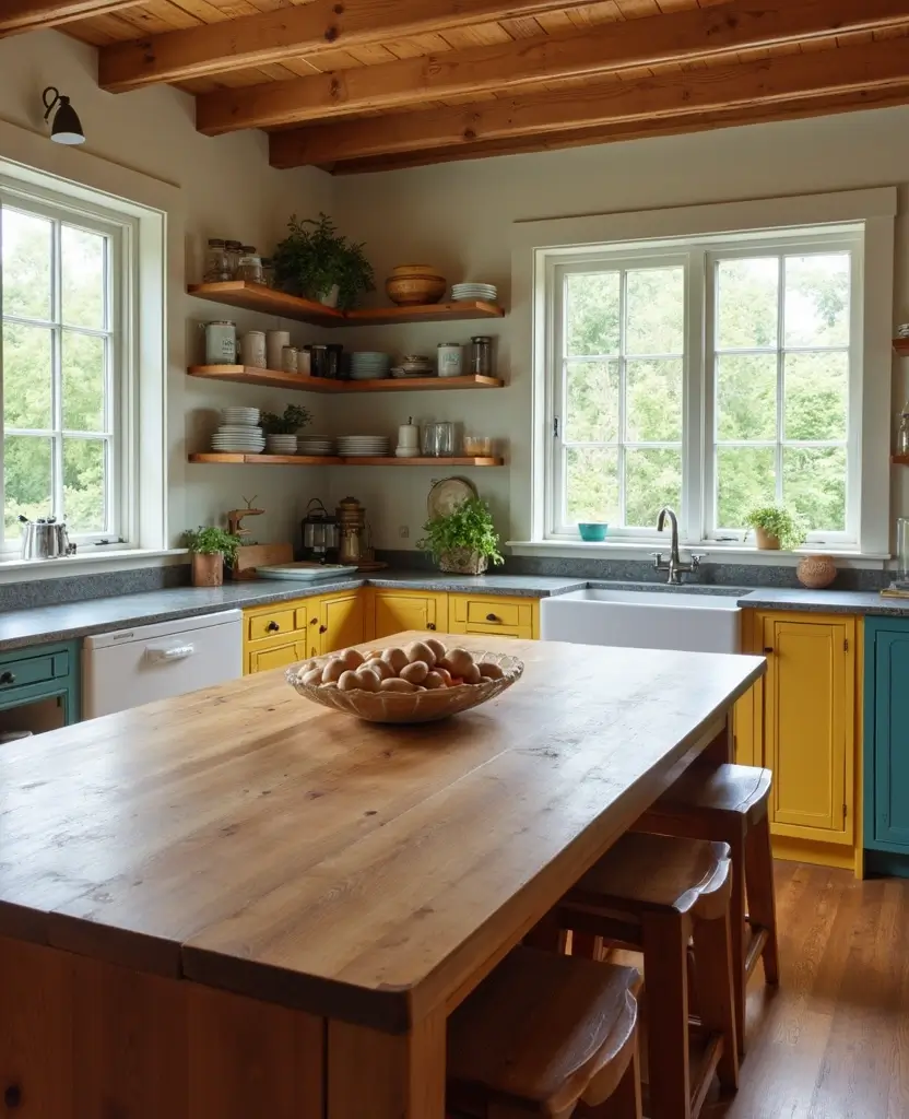 Transform Your Space: 19 Rustic Wood Countertops Kitchen Designs You’ll Adore! - 2. Butcher Block Charm