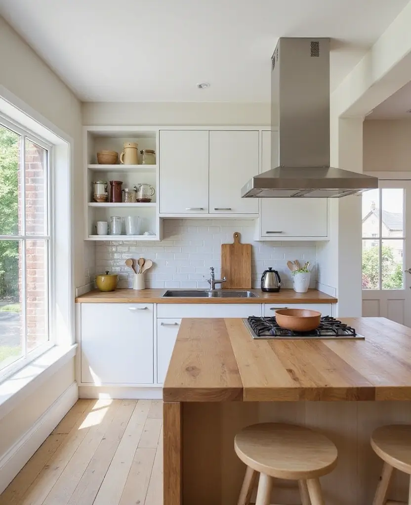 Transform Your Space: 19 Rustic Wood Countertops Kitchen Designs You’ll Adore! - 4. Two-Tone Countertops