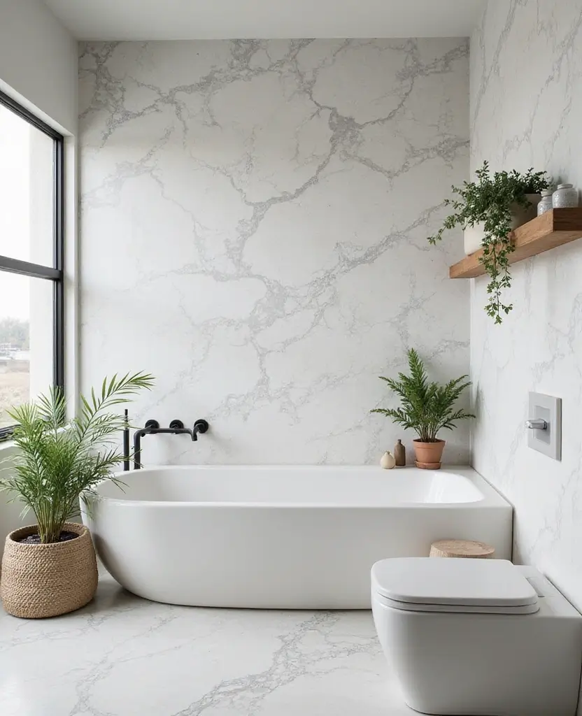 Transform Your Space: 19 White Granite Countertops That Exude Luxury! - 13. White Granite with Pebble-Like Accents