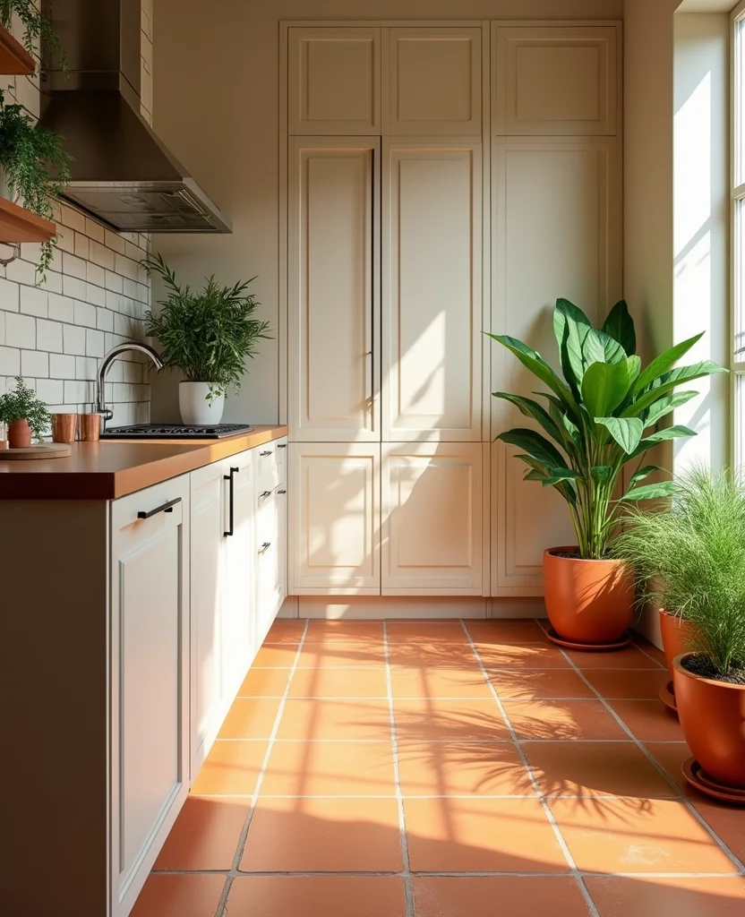 Transform Your Space with 19 Earthy Kitchen Ideas That Are Pure Aesthetic Goals! - 1. Terracotta Tiles