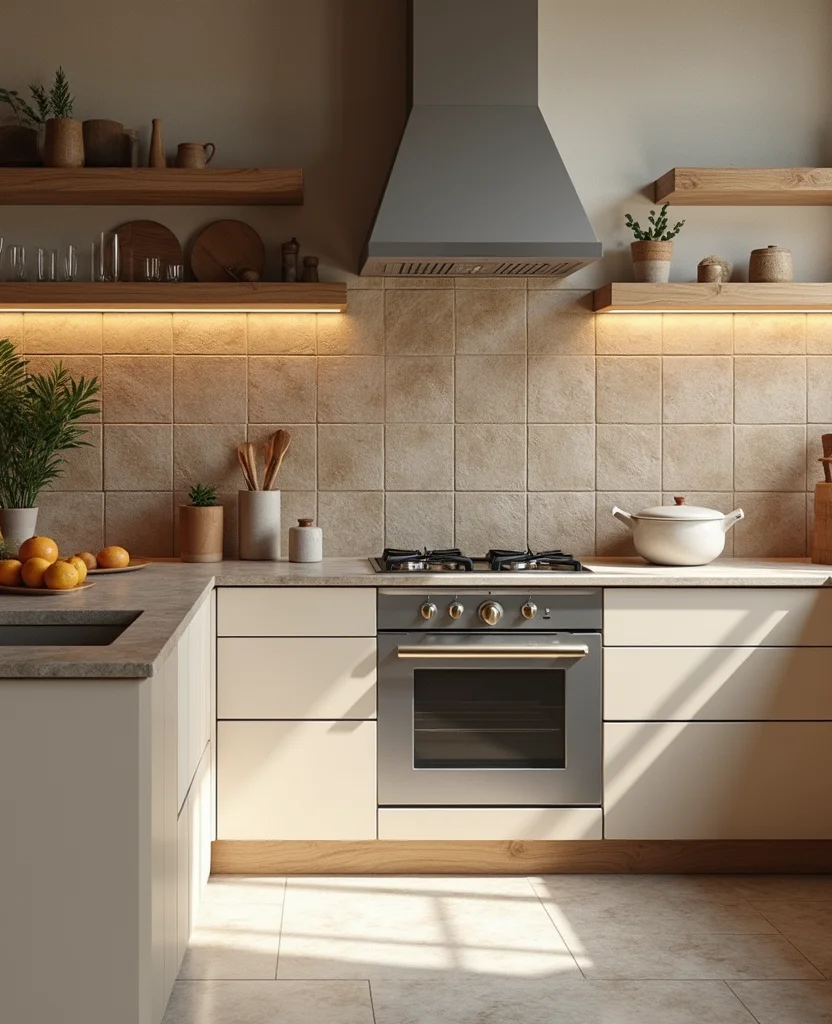 Transform Your Space with 19 Earthy Kitchen Ideas That Are Pure Aesthetic Goals! - 14. Earthy Backsplash