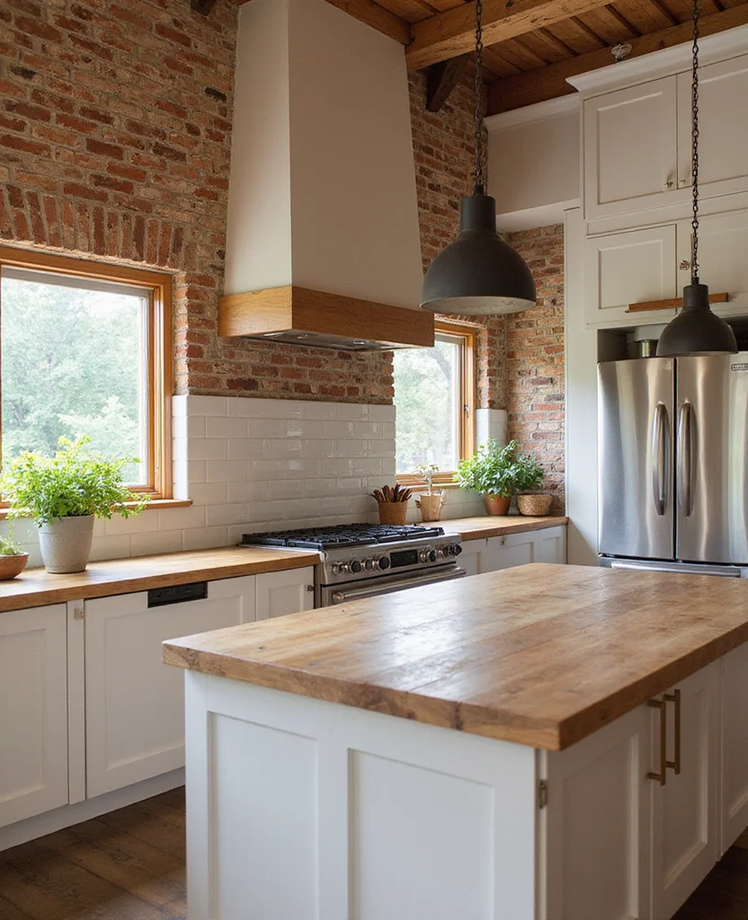 Transform Your Space with 19 Earthy Kitchen Ideas That Are Pure Aesthetic Goals! - 15. Textured Wall Treatments