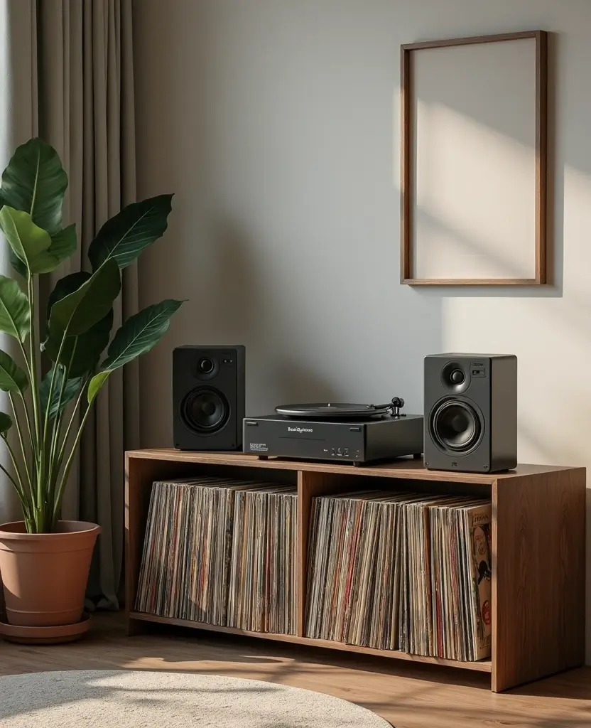 Transform Your Space with These 19 Minimalist Yet Classy New Year Party Décor Ideas! - 14. Minimalist Music Area