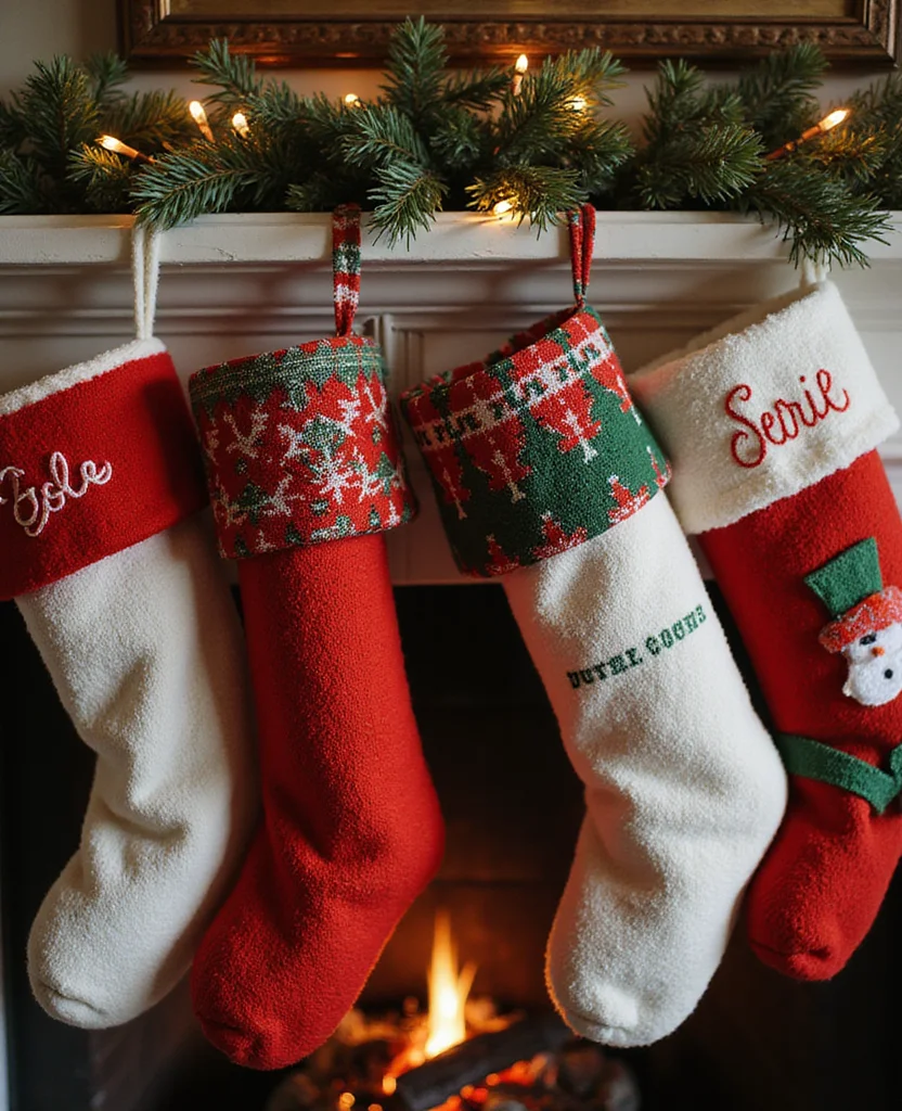 Transform Your Space with These 19 Modern Christmas Decor Ideas (You Won't Believe #7!) - 14. Customized Stockings