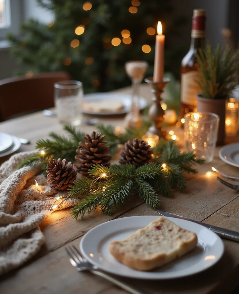 Transform Your Table with These 19 Cozy Winter Centerpieces (You Won't Believe #7!) - 9. Cozy Throws and Pinecones