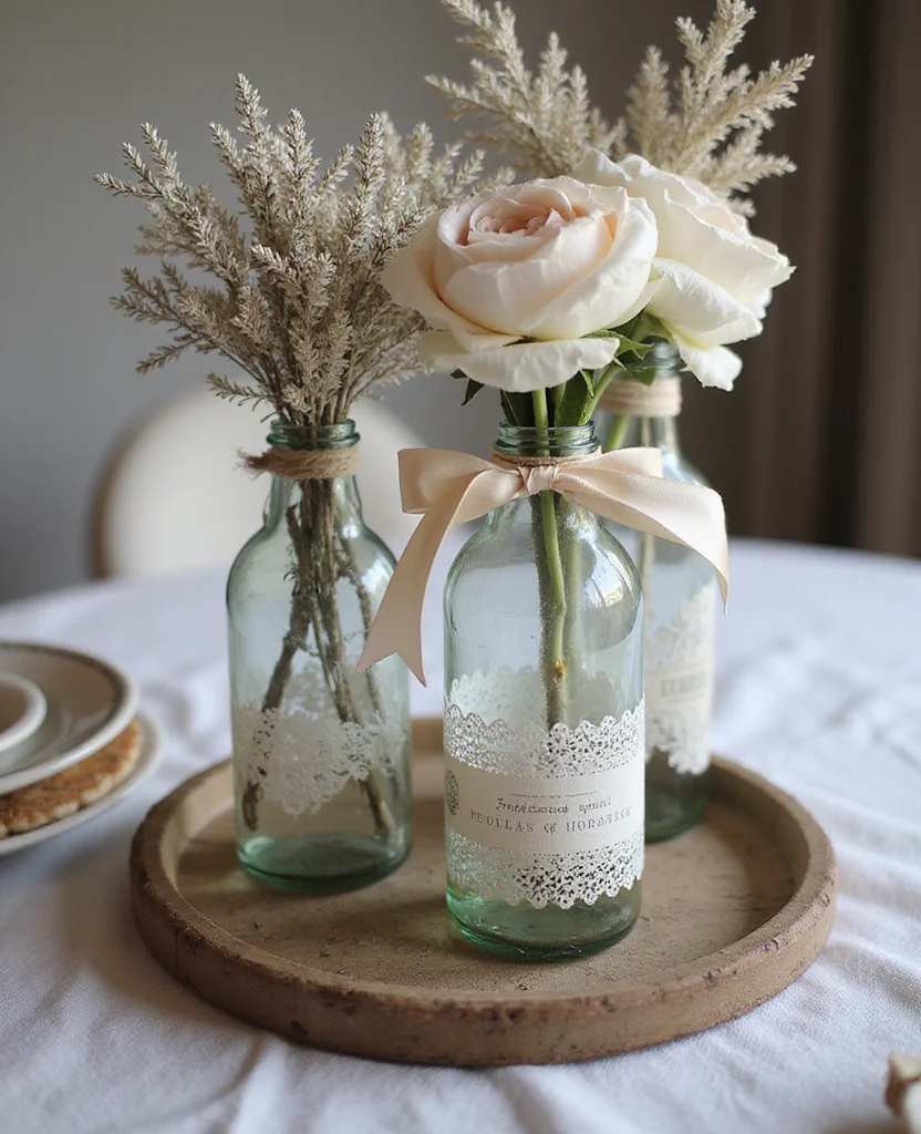 Transform Your Table with These 19 Unforgettable Christmas Centerpiece Ideas! - 6. Vintage-Inspired Lace and Bow