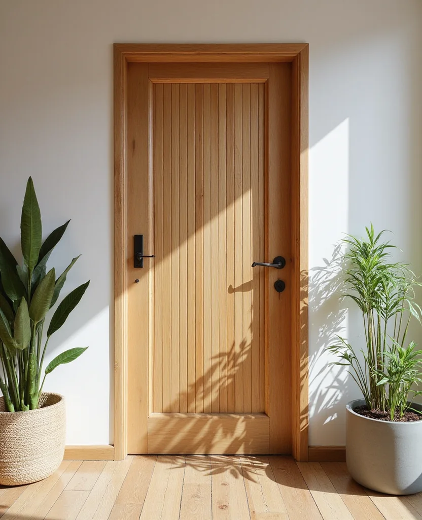 Accent Door Designs Are 2026’s Hottest Home Trend — And No One Saw It Coming! 8 Unlock Your Creativity: 19 Accent Door Designs That'll Make You Say 'Wow!' - 7. Nature-Inspired Bamboo