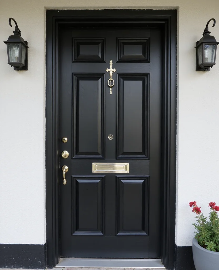 Accent Door Designs Are 2026’s Hottest Home Trend — And No One Saw It Coming! 10 Unlock Your Creativity: 19 Accent Door Designs That'll Make You Say 'Wow!' - 9. Bold Black Statement