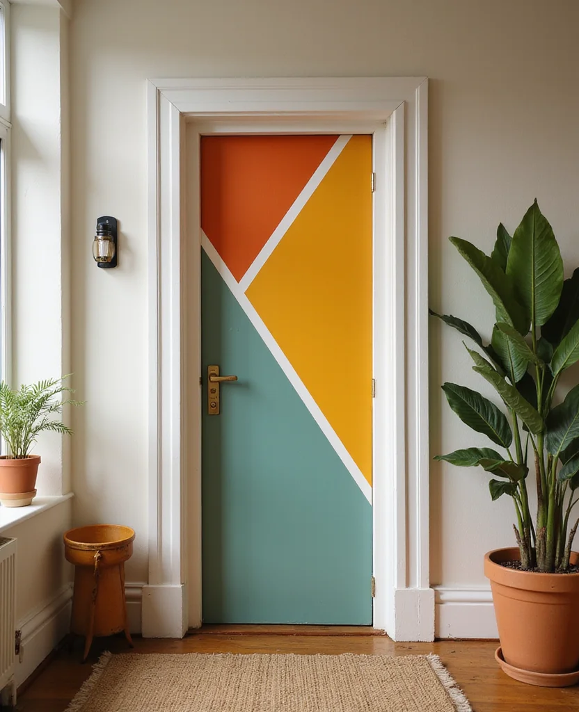 Unlock Your Creativity: 19 Decorative Door Trim Ideas You Can't Miss! - 15. Mid-Century Modern Trim