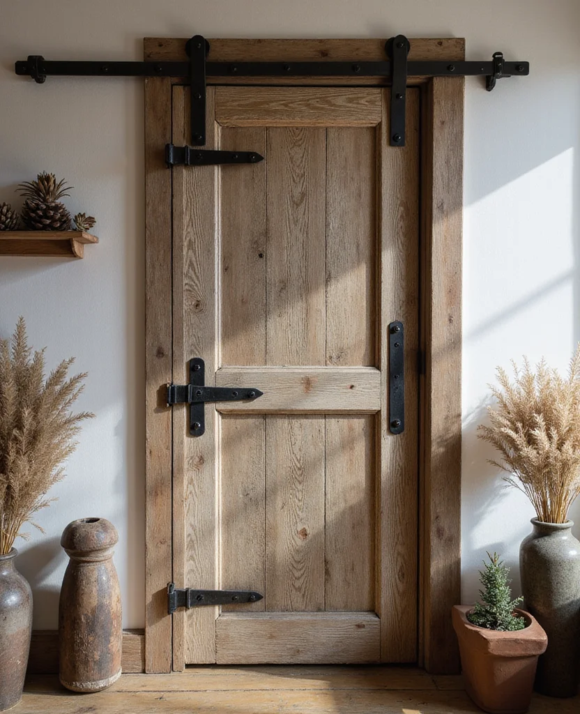 Unlock Your Creativity: 19 Decorative Door Trim Ideas You Can't Miss! - 3. Rustic Barn Door Trim
