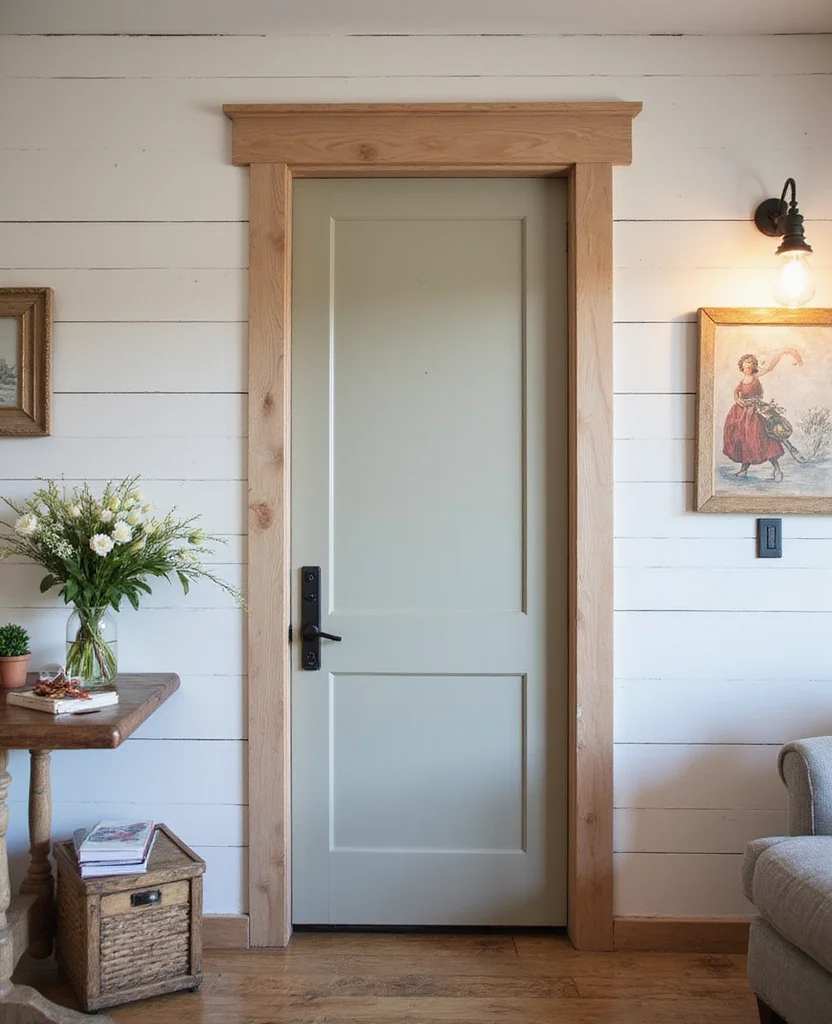Unlock Your Creativity: 19 Decorative Door Trim Ideas You Can't Miss! - 6. Farmhouse Shiplap Trim