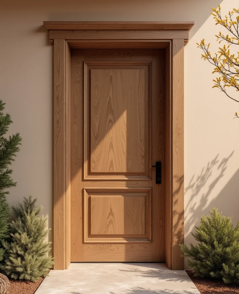 Unlock Your Creativity: 19 Decorative Door Trim Ideas You Can't Miss! - 9. Natural Wood Finishes