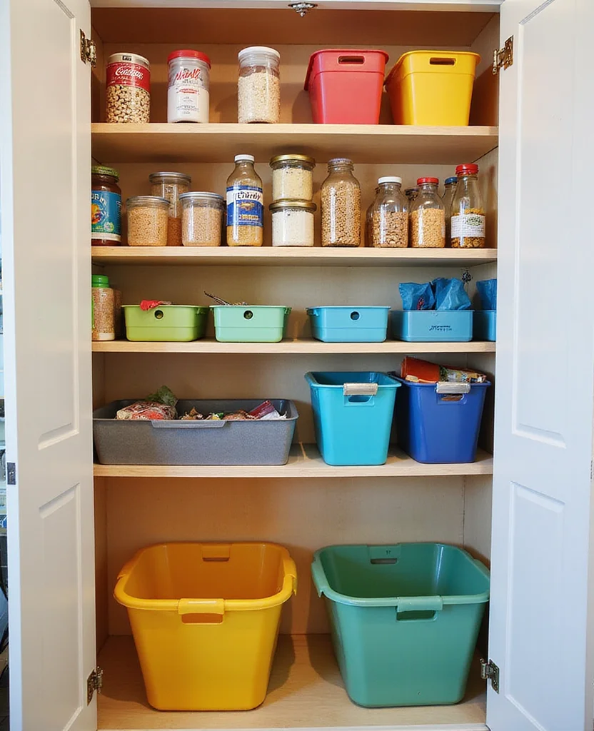 Unlock the Secret: 19 Small Pantry Ideas That Transform Your Storage (Say Goodbye to Clutter!) - 10. Color-Coded Organization
