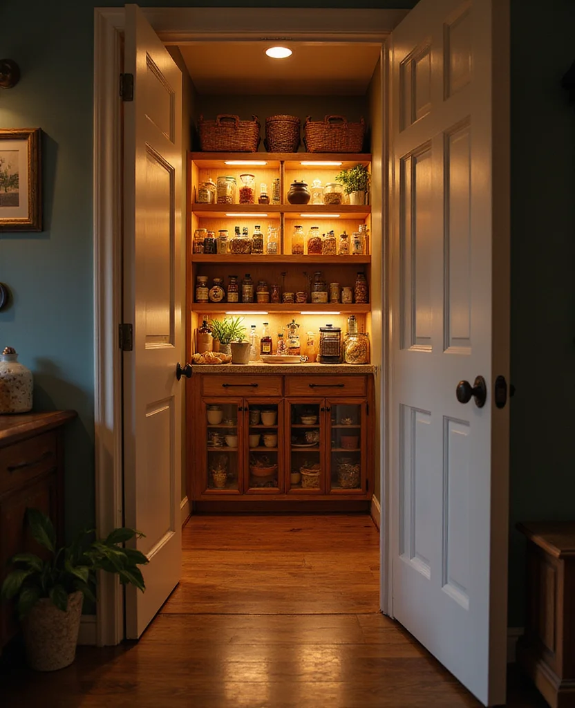 Unlock the Secret: 19 Small Pantry Ideas That Transform Your Storage (Say Goodbye to Clutter!) - 17. Smart Use of Lighting