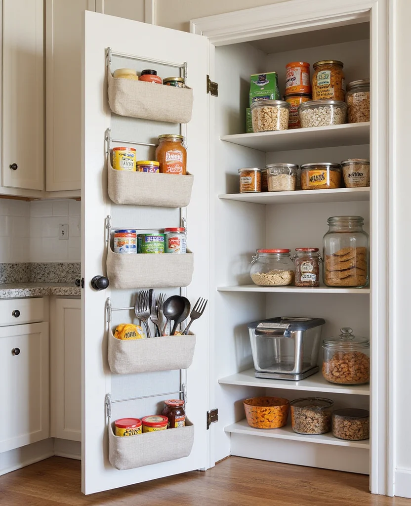 Unlock the Secret: 19 Small Pantry Ideas That Transform Your Storage (Say Goodbye to Clutter!) - 6. Over-the-Door Organizers