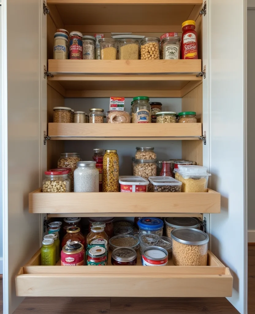 Unlock the Secret: 19 Small Pantry Ideas That Transform Your Storage (Say Goodbye to Clutter!) - 7. Pull-Out Drawers