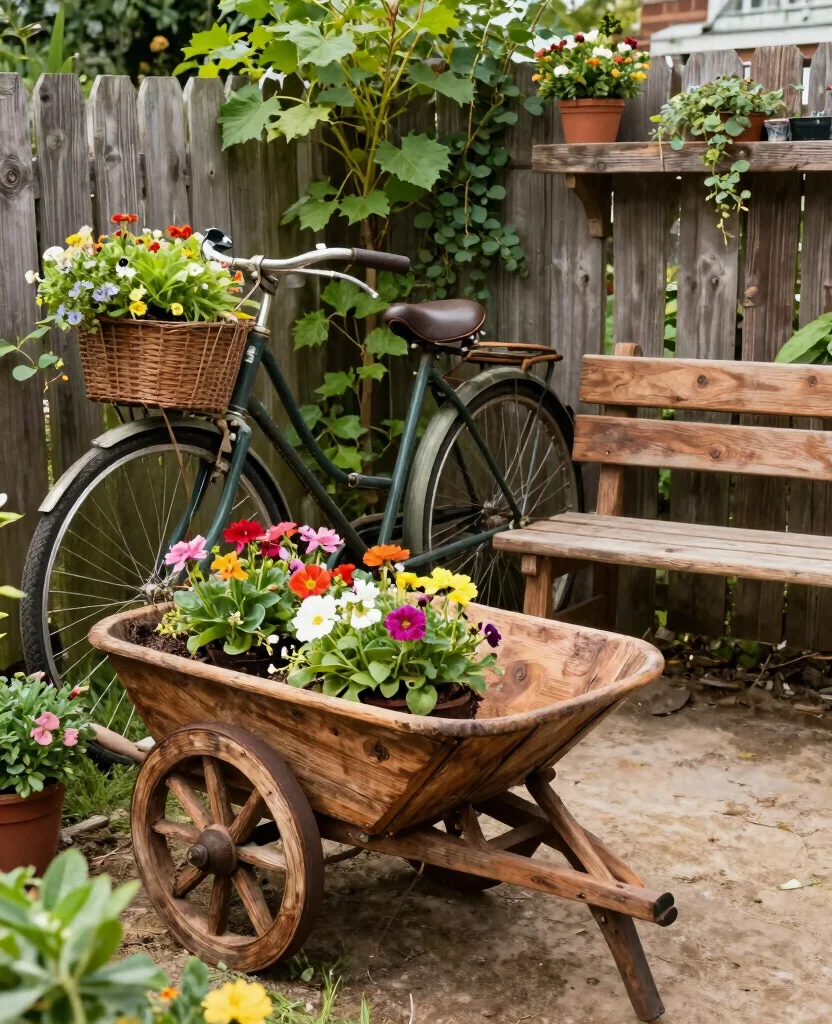 19 Aesthetic Garden Ideas That Will Transform Your Outdoor Oasis (You Won't Believe #7!) 114 19 Aesthetic Garden Ideas That Will Transform Your Outdoor Oasis (You Won't Believe #7!) - 11. Rustic Garden Decor 1