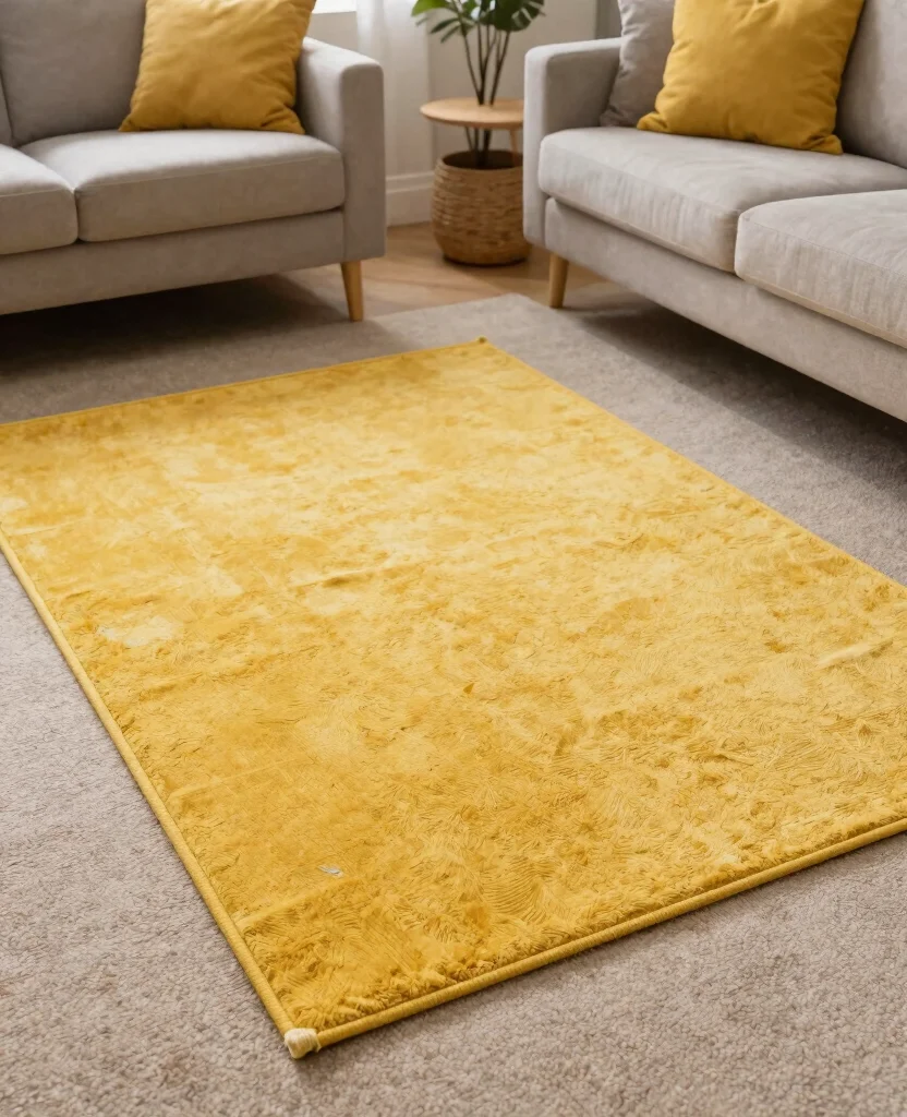 19 Cheerful Yellow Living Room Ideas to Lift Your Spirits (Check Out #5!) 193 19 Cheerful Yellow Living Room Decor Ideas to Lift Your Spirits (Check Out #5!) - 18. Yellow Throw Rugs