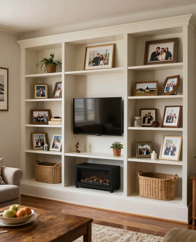 19 Clever Living Room Built-In Shelving Ideas That Maximize Your Space (You’ll Love #7!) 147 19 Clever Living Room Built-In Shelving Ideas That Maximize Your Space (You’ll Love #7!) - 14. Incorporate Personal Touches