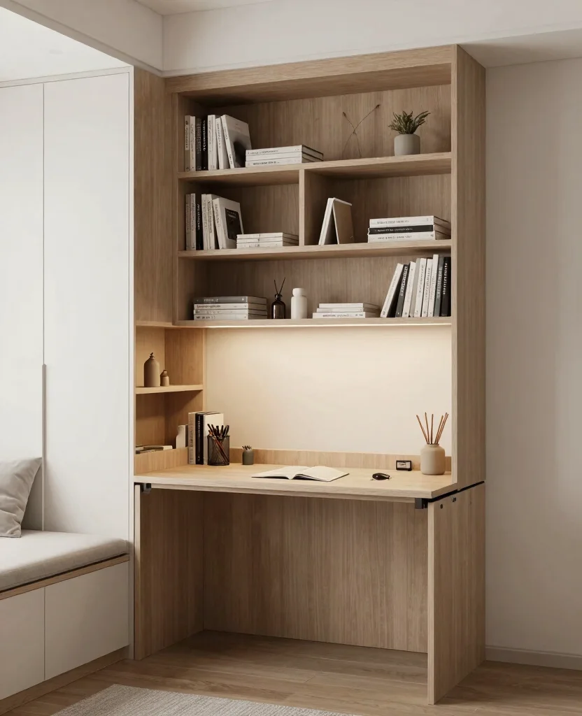 19 Clever Living Room Built-In Shelving Ideas That Maximize Your Space (You’ll Love #7!) 13 19 Clever Living Room Built-In Shelving Ideas That Maximize Your Space (You’ll Love #7!) - 2. Multi-Functional Built-Ins