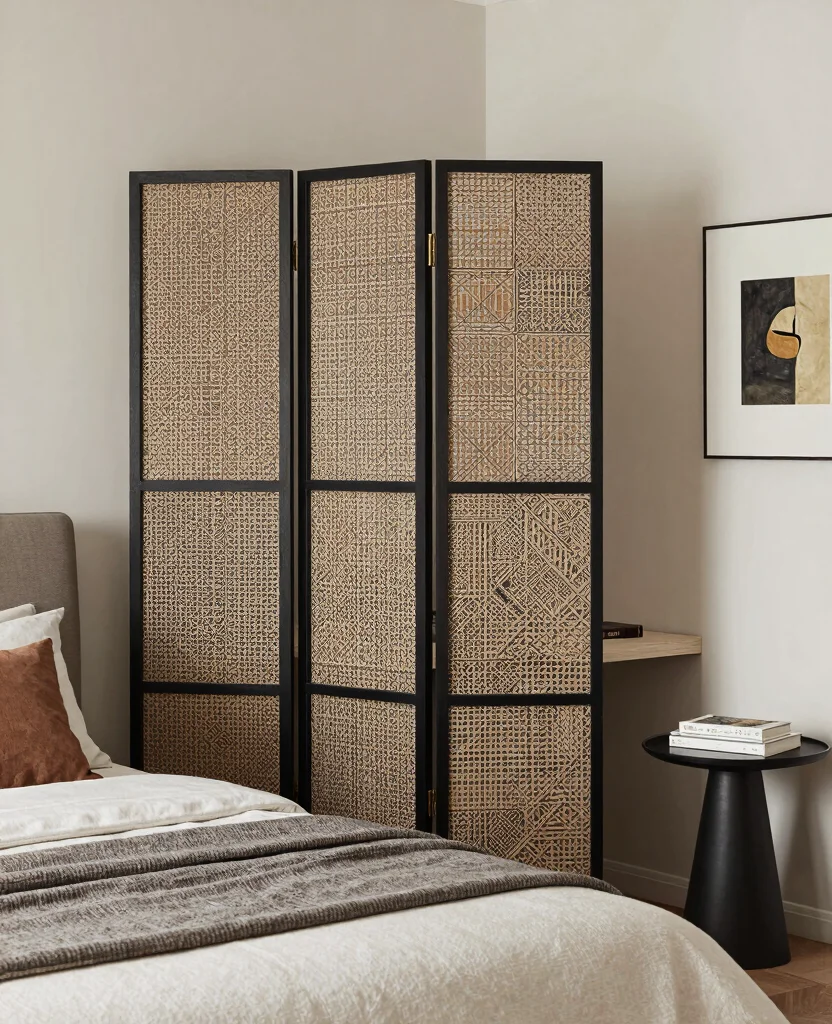 19 Creative Bedroom Divider Ideas That Will Transform Your Space Instantly! - 7. Decorative Screens 1