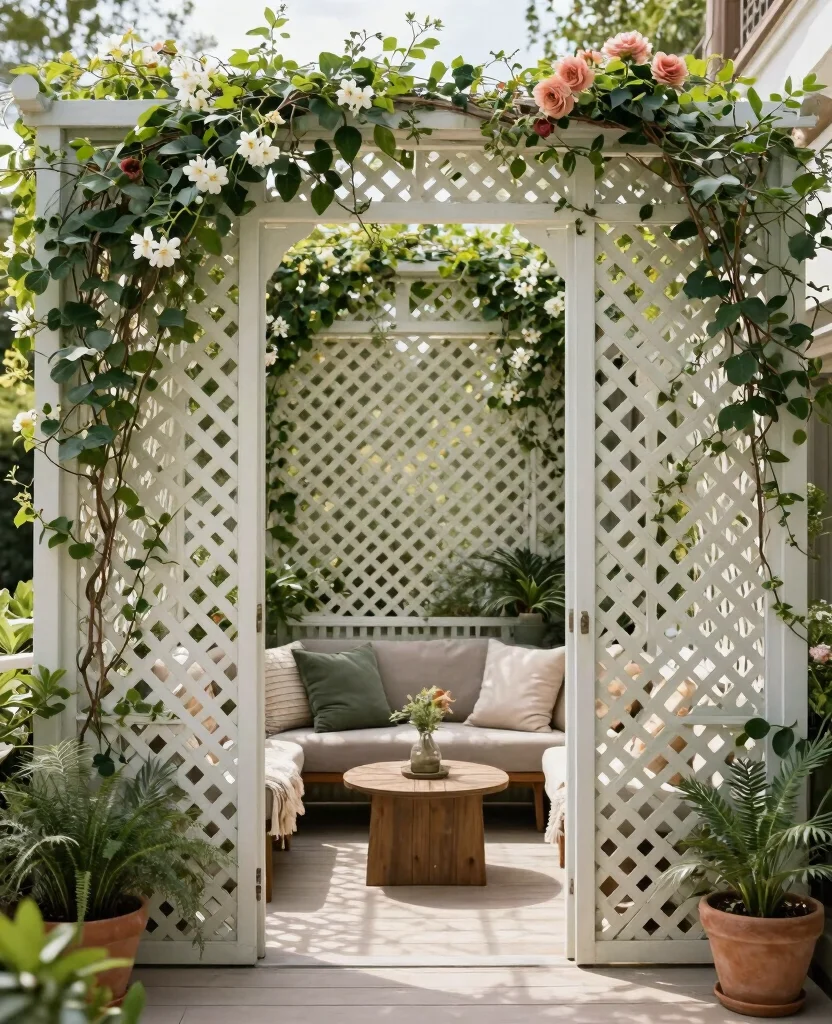 19 Deck Privacy Ideas That Will Transform Your Outdoor Space into a Cozy Retreat! - 3. Lattice Screens 1
