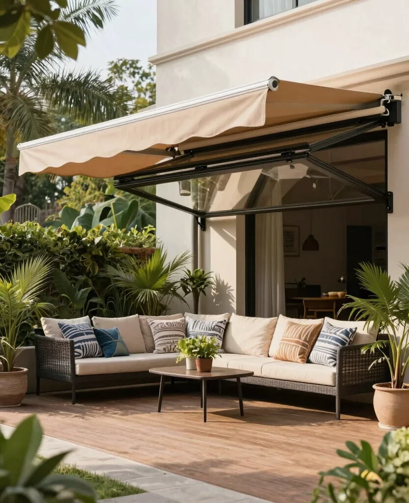 19 Deck Privacy Ideas That Will Transform Your Outdoor Space into a Cozy Retreat! - 7. Retractable Awnings 1