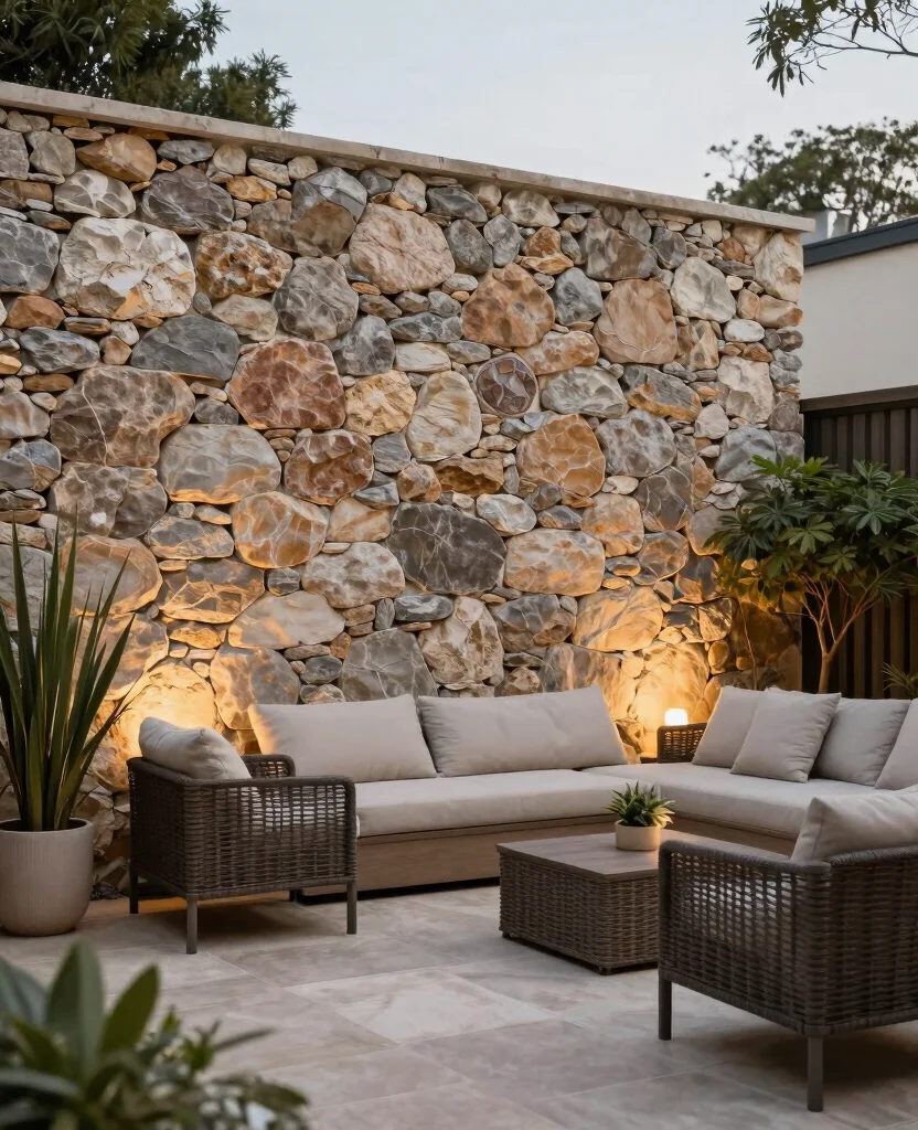 19 Deck Privacy Ideas That Will Transform Your Outdoor Space into a Cozy Retreat! - 8. Natural Stone Walls 1
