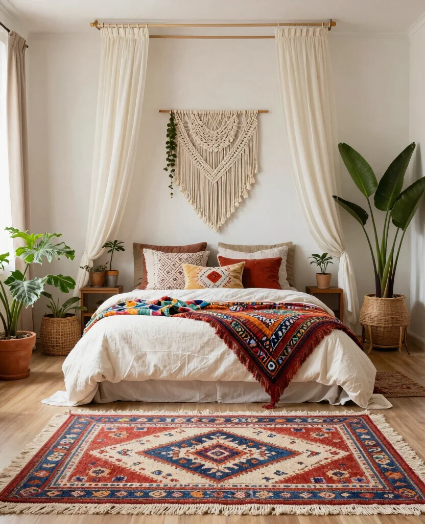 19 Eclectic Bedroom Ideas That'll Make You Want to Redecorate Right Now! - 1. Boho-Chic Bliss