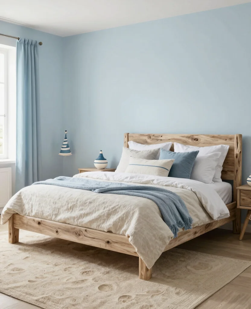 19 Eclectic Bedroom Ideas That'll Make You Want to Redecorate Right Now! - 10. Coastal Comfort