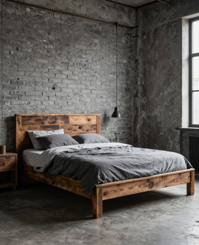19 Eclectic Bedroom Ideas That'll Make You Want to Redecorate Right Now! - 11. Industrial Edge