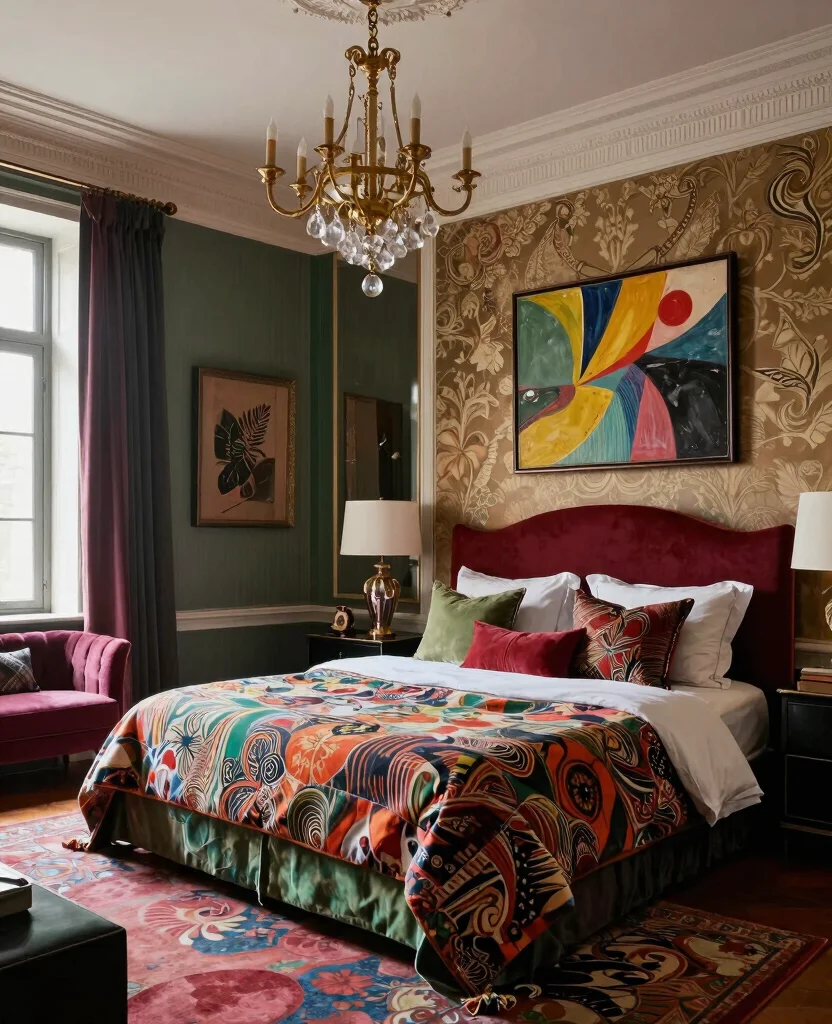 19 Eclectic Bedroom Ideas That'll Make You Want to Redecorate Right Now! - 15. Eccentric Elegance