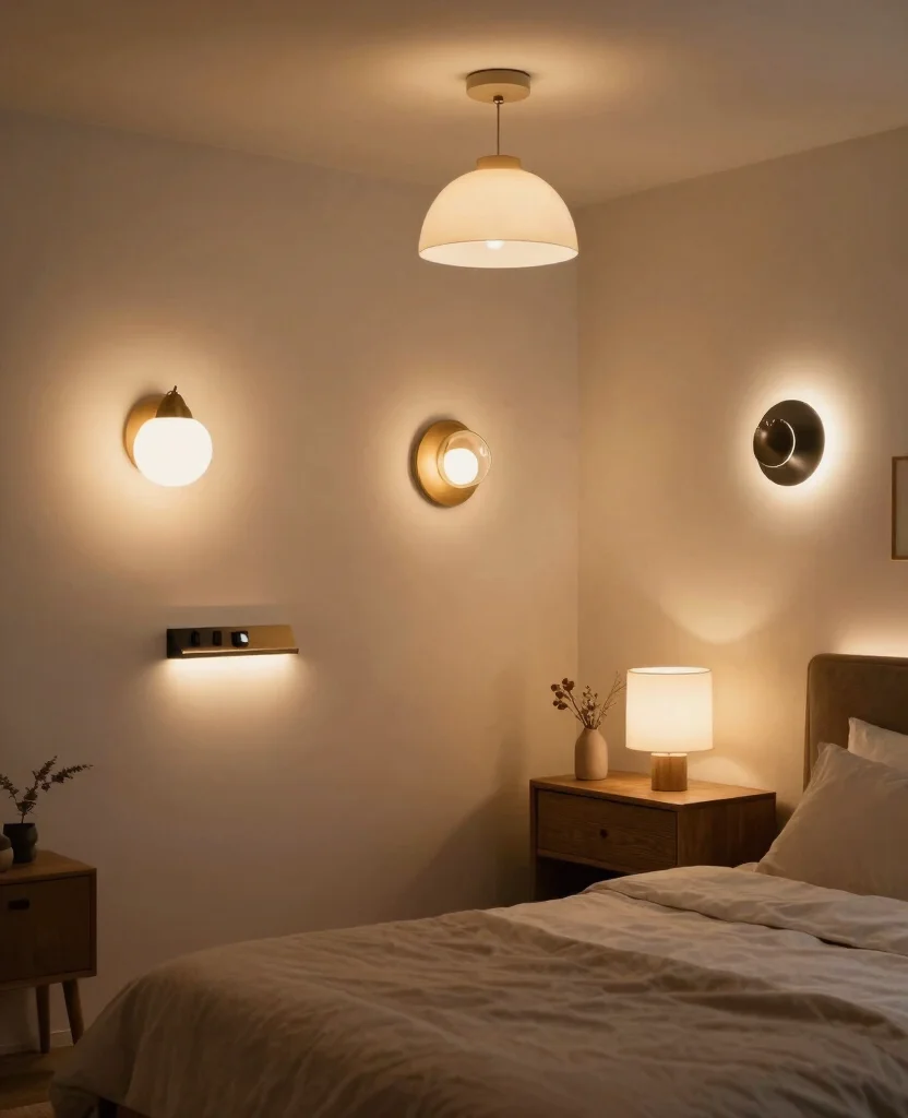 19 Eclectic Bedroom Ideas That'll Make You Want to Redecorate Right Now! - 17. Layered Lighting