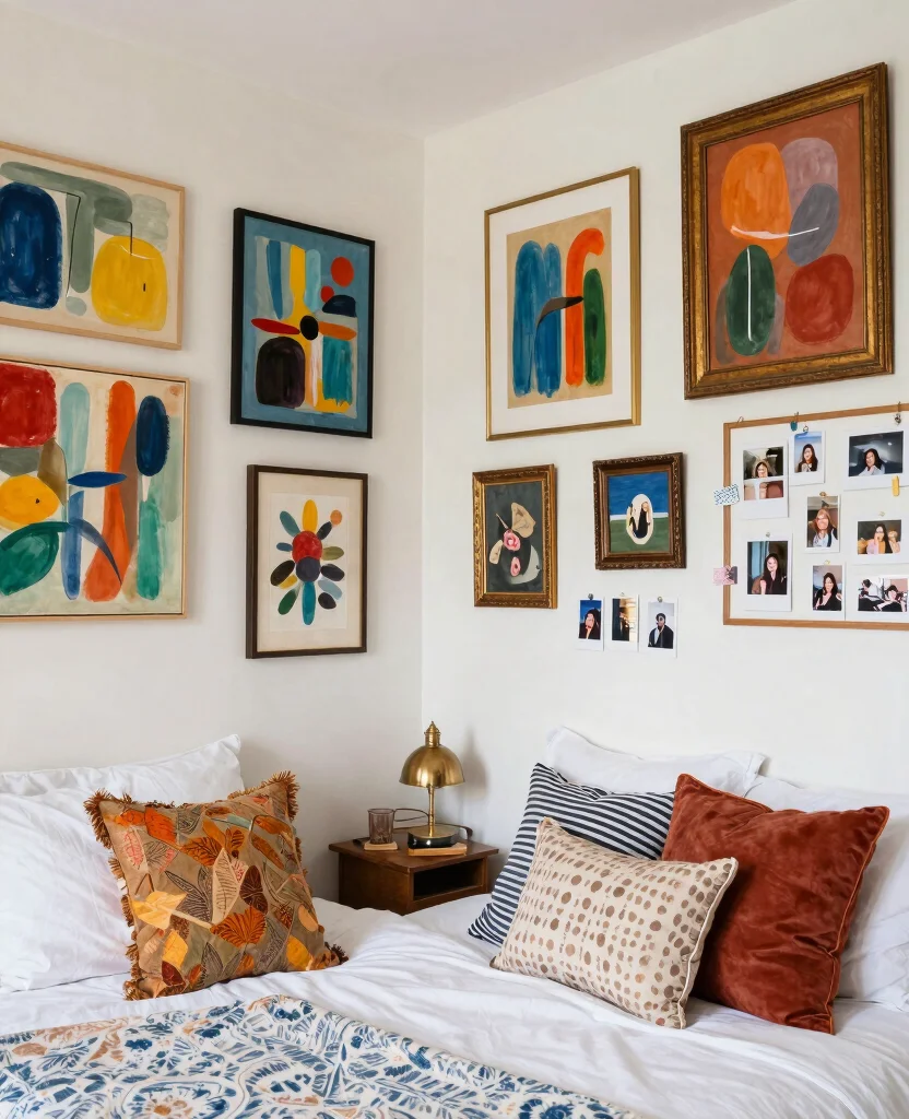 19 Eclectic Bedroom Ideas That'll Make You Want to Redecorate Right Now! - 5. Artistic Expression