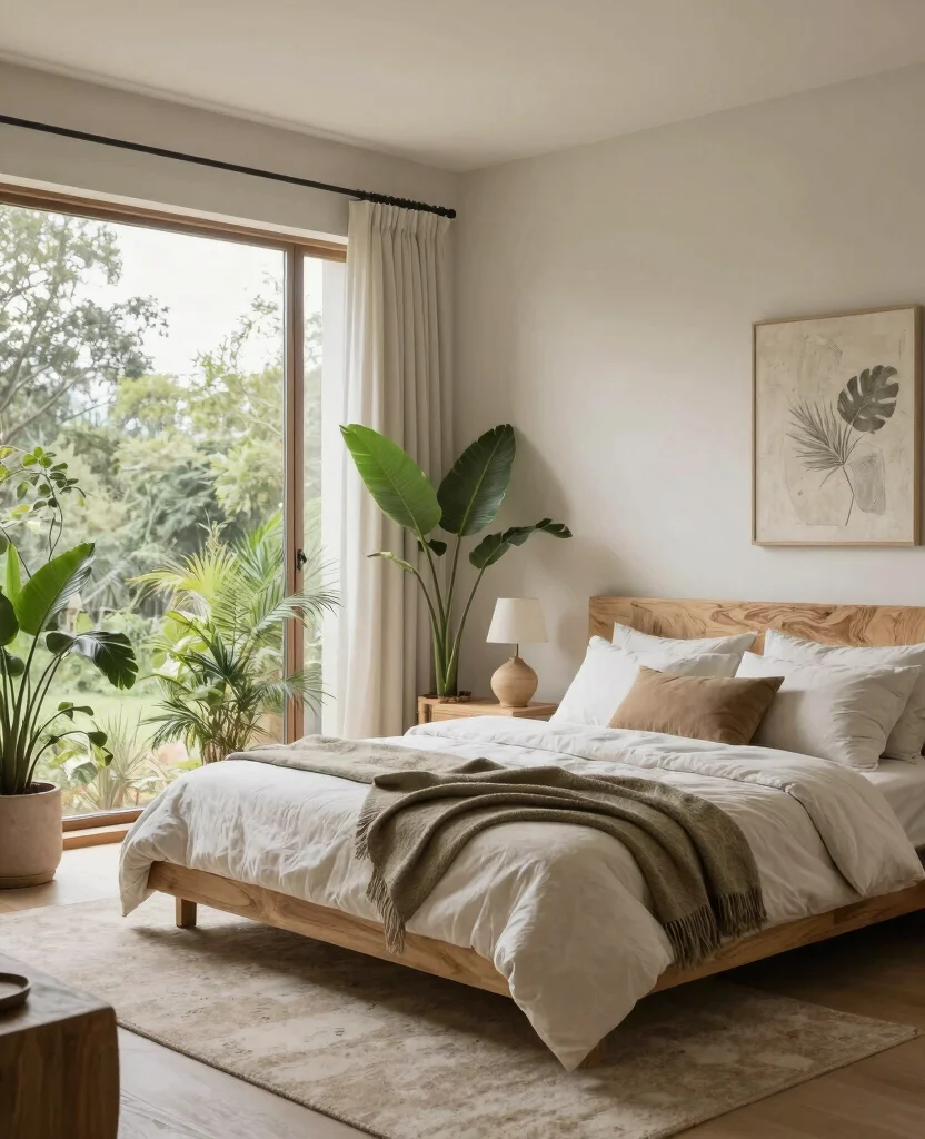 19 Eclectic Bedroom Ideas That'll Make You Want to Redecorate Right Now! - 6. Nature's Escape