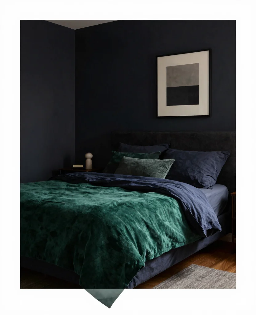 19 Eclectic Bedroom Ideas That'll Make You Want to Redecorate Right Now! - 8. Dark and Cozy