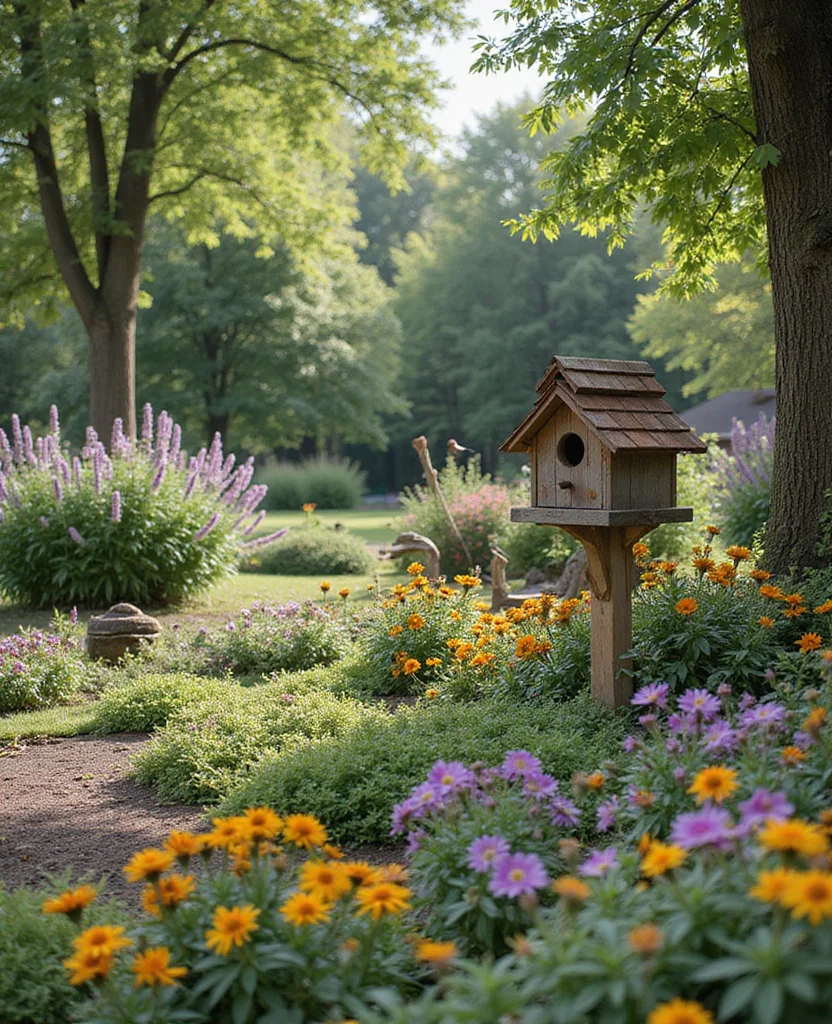 19 Enchanting Cottage Core Backyard Ideas That'll Transform Your Space into a Fairytale! 204 19 Enchanting Cottage Core Backyard Ideas That'll Transform Your Space into a Fairytale! - 19. Create a Bird-Friendly Space