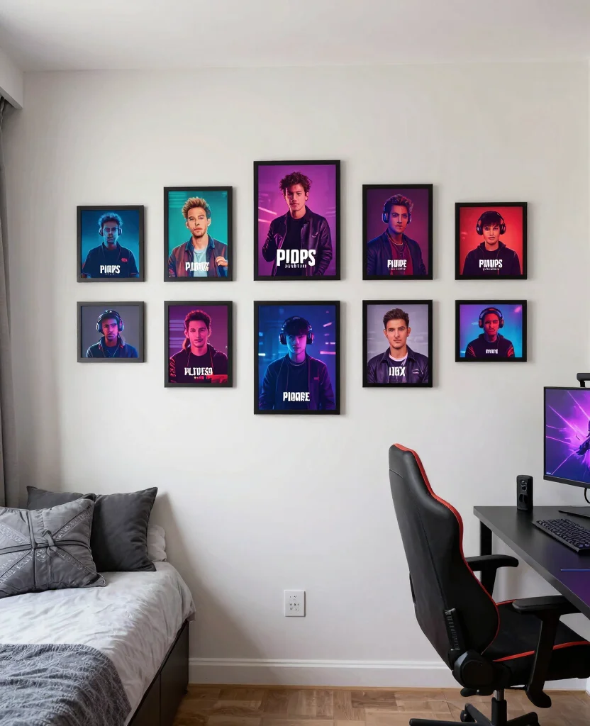 19 Epic Gaming Bedroom Ideas for Small Spaces (Your Friends Will Be Jealous of #8!) 147 19 Epic Gaming Bedroom Ideas for Small Spaces (Your Friends Will Be Jealous of #8!) - 14. Customizable Wall Art 1