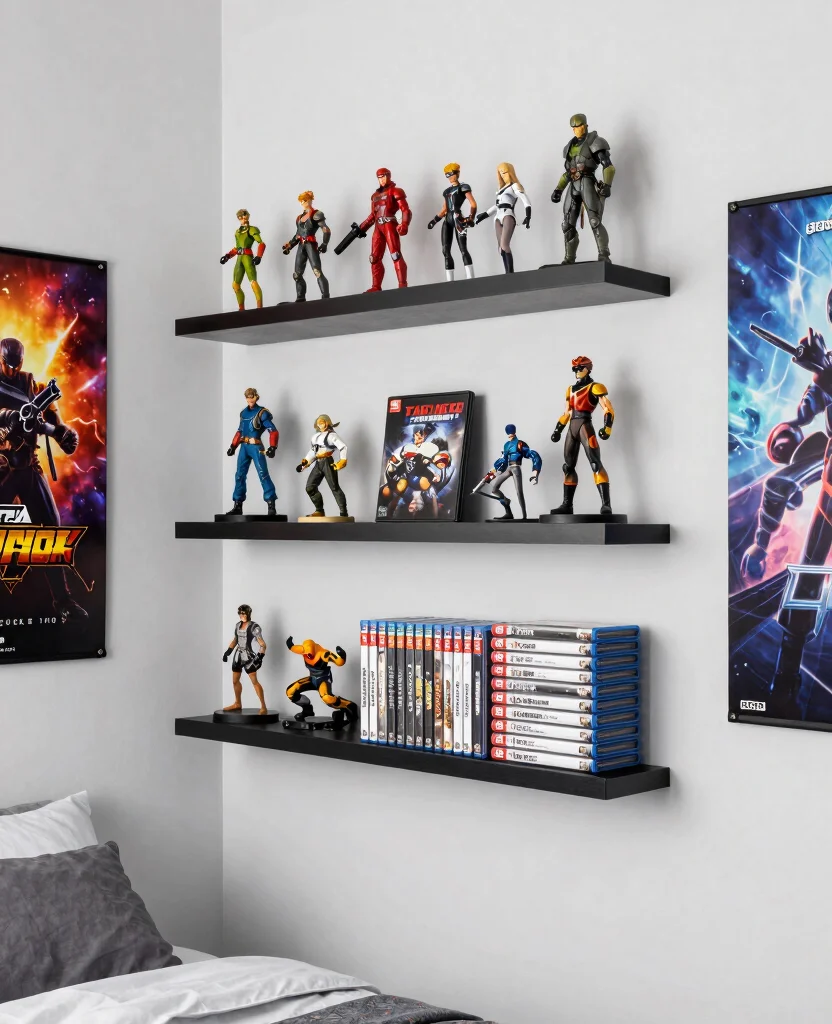 19 Epic Gaming Bedroom Ideas for Small Spaces (Your Friends Will Be Jealous of #8!) 24 19 Epic Gaming Bedroom Ideas for Small Spaces (Your Friends Will Be Jealous of #8!) - 3. Wall-Mounted Displays 1