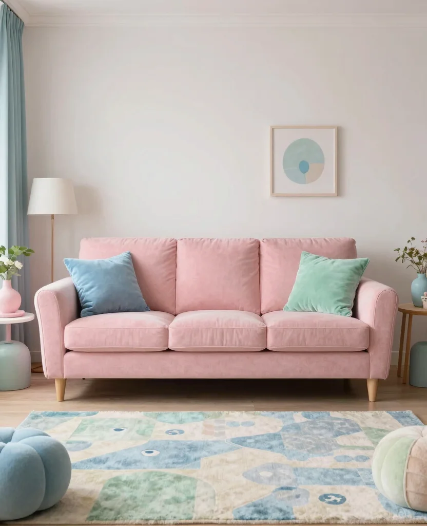19 Fabulous Pink Couch Living Room Ideas That Will Make You Swoon! 170 19 Fabulous Pink Couch Living Room Ideas That Will Make You Swoon! - 16. Pastel Wonderland