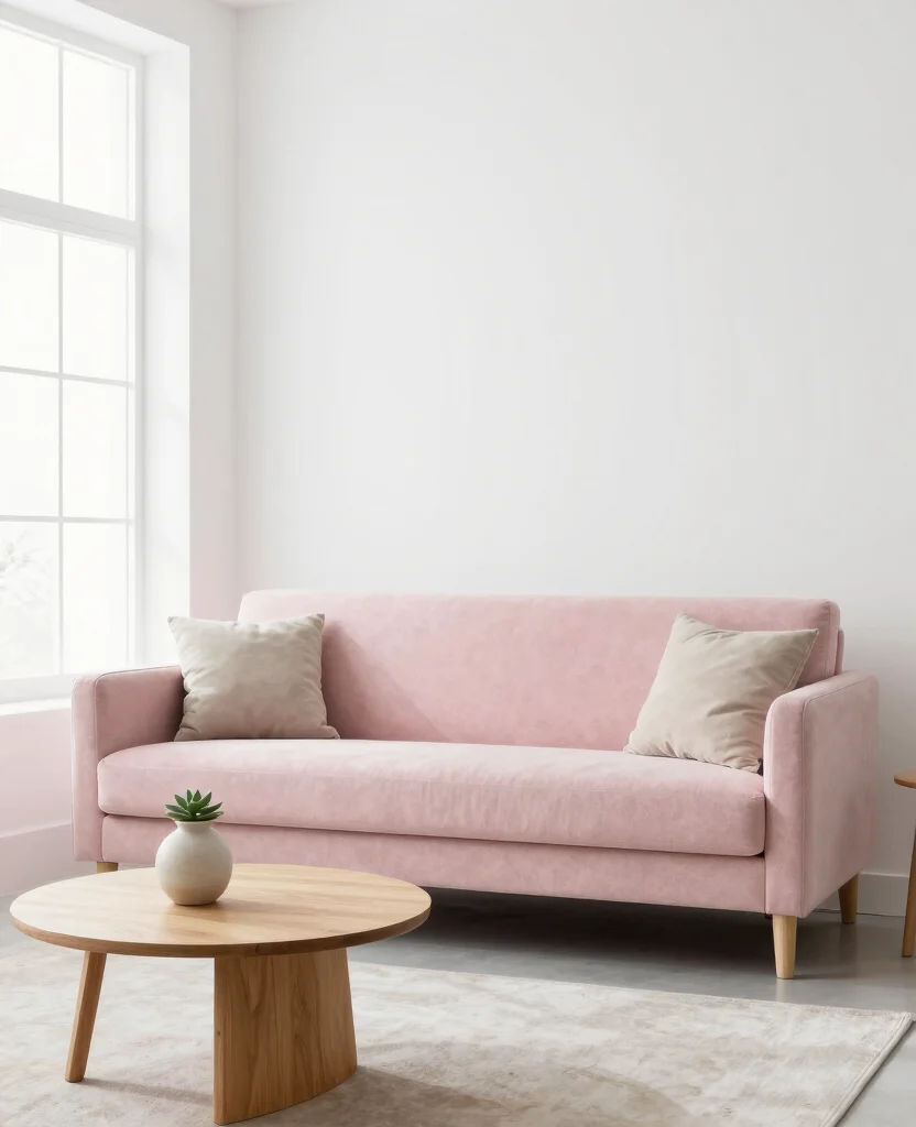 19 Fabulous Pink Couch Living Room Ideas That Will Make You Swoon! 24 19 Fabulous Pink Couch Living Room Ideas That Will Make You Swoon! - 3. Minimalist Pink