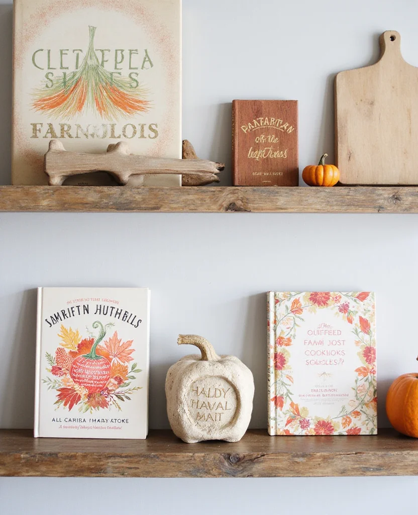 19 Fall Kitchen Decor Ideas That'll Make You Want to Cook All Season Long! - 11. Seasonal Cookbooks Display