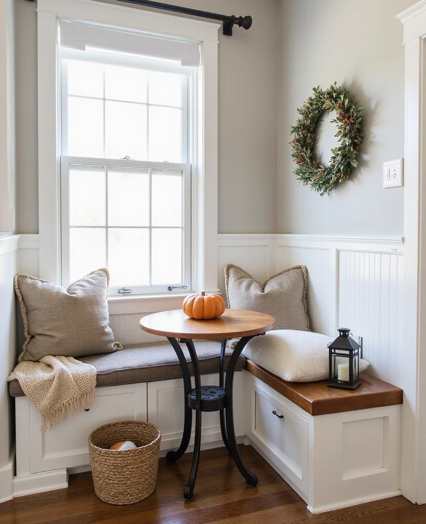 19 Fall Kitchen Decor Ideas That'll Make You Want to Cook All Season Long! - 17. Create a Cozy Nook