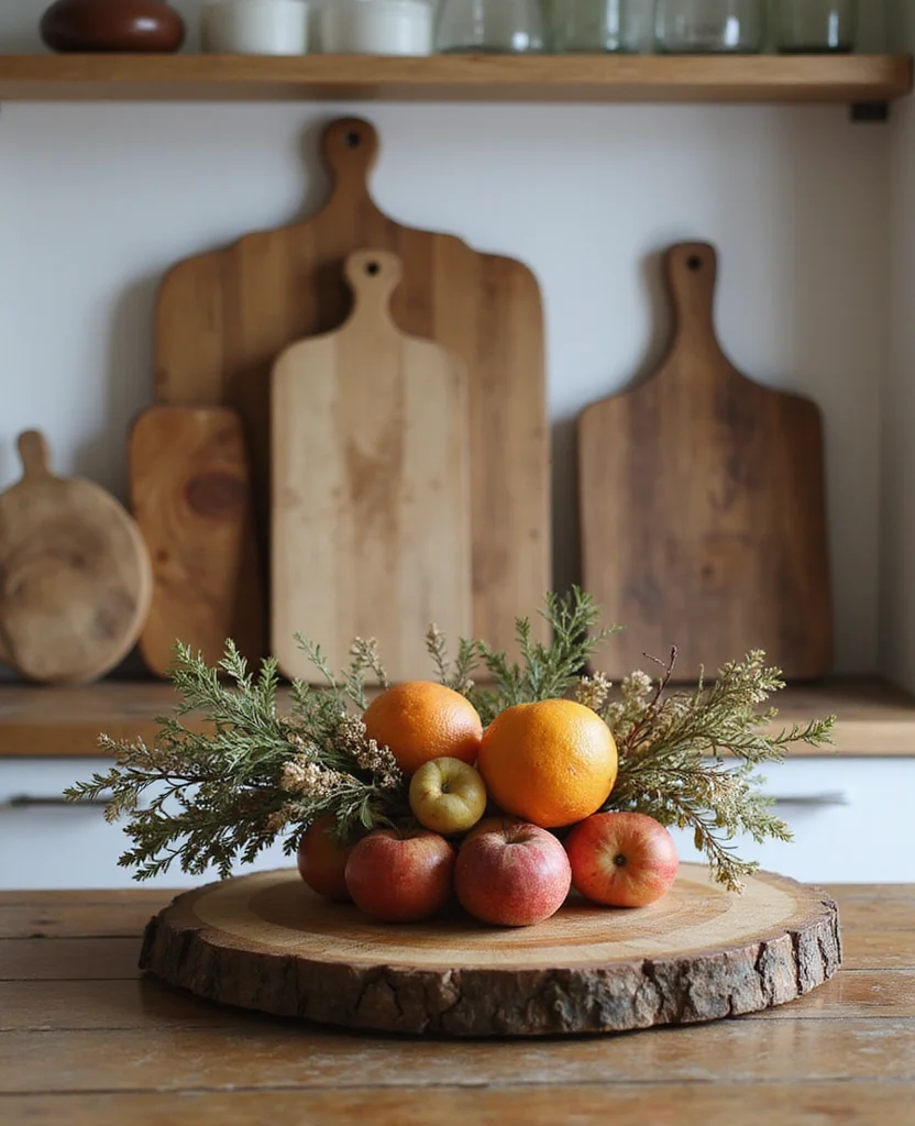 19 Fall Kitchen Decor Ideas That'll Make You Want to Cook All Season Long! - 2. Rustic Wood Accents