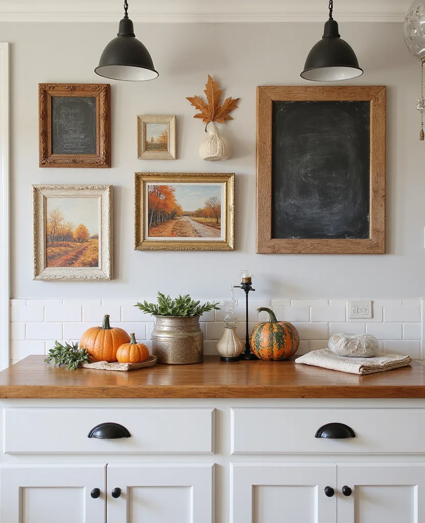 19 Fall Kitchen Decor Ideas That'll Make You Want to Cook All Season Long! - 3. Autumn-Inspired Artwork