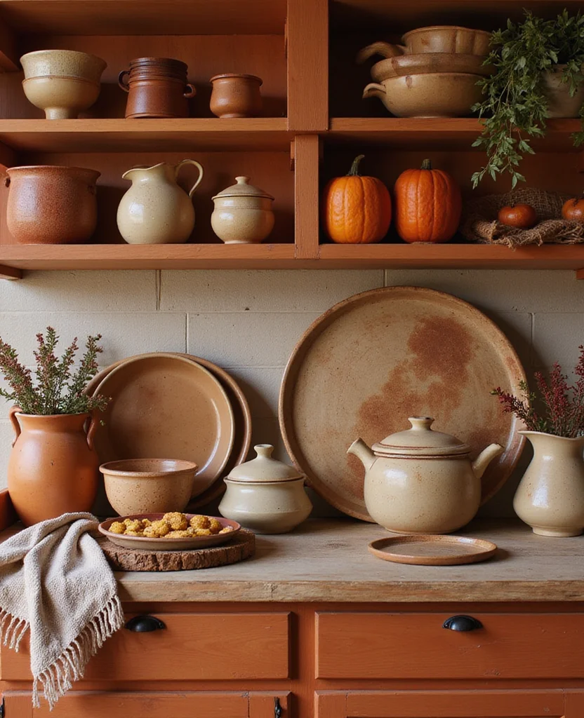 19 Fall Kitchen Decor Ideas That'll Make You Want to Cook All Season Long! - 7. Earthy Color Palette