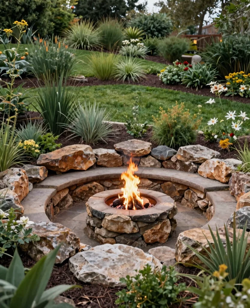 19 Genius Fire Pit Ideas for Sloped Yards That’ll Make You the Envy of the Neighborhood! 200 19 Genius Fire Pit Ideas for Sloped Yards That’ll Make You the Envy of the Neighborhood! - 19. Fire Pit with Acknowledgment of Nature